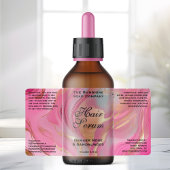 Pink Gold Foil Cosmetics or Dropper Bottle Label ラベル