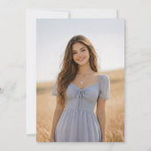 Pink Gold Girly Hand Drawn Confetti Grad Party 招待状 (裏面)