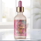 Pink Gold Glitter Cosmetics Dropper Bottle Label ラベル