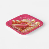 Pink & Gold Glitter Drip 21st Birthday Celebration ペーパープレート (傾斜あり)