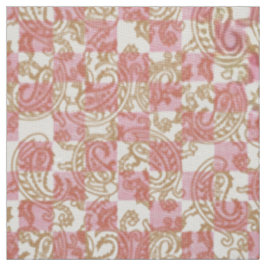 Pink Gold Gradient. Geometric Wallpaper ファブリック