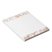 Pink Gold Love XO ノートパッド (アングル)