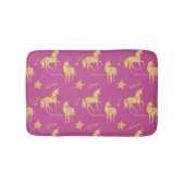 Pink Gold Magical Unicorn  バスマット (正面)