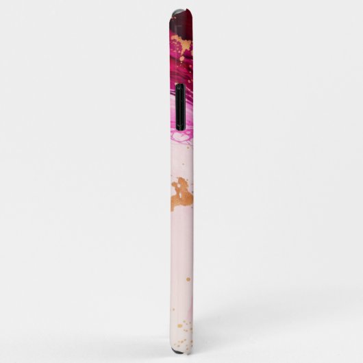 pink gold marble glitter personalized name Case-Mate iPhoneケース (裏面/右)