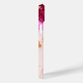pink gold marble glitter personalized name Case-Mate iPhoneケース (裏面 / 右)