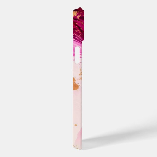 pink gold marble glitter personalized name  Case-Mate iPhoneケース (裏面 / 右)