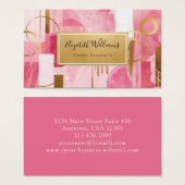 Pink Gold Modern Abstract Business Cards (正面&裏面)