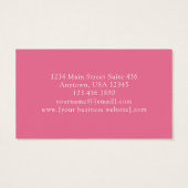 Pink Gold Modern Abstract Business Cards (裏面)
