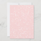 Pink Gold Onederland 1st Birthday Snowflake 招待状 (裏面)