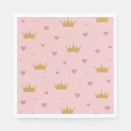 Pink & Gold Princess Pattern Napkin スタンダードランチョンナプキン
