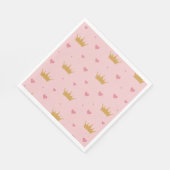Pink & Gold Princess Pattern Napkin スタンダードランチョンナプキン (角)