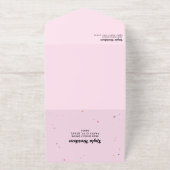 Pink Gold Retro Discoball Flares Sweet 16 Party オールインワン招待状 (外側)