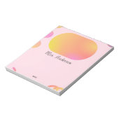 Pink & Gold Sparkle Personalized Teacher Notepad ノートパッド (回転)