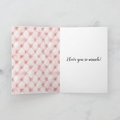 Pink Gold Tufts You Mean The World To Me Globe カード (内部)