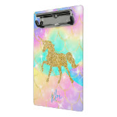 Pink Gold unicorn ミニクリップボード (アングル2)