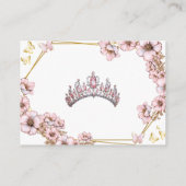 Pink Golden Tiara Butterfly Enclosure Card エンクロージャーカード (裏面)