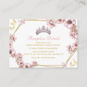 Pink Golden Tiara Butterfly Enclosure Card エンクロージャーカード (正面)
