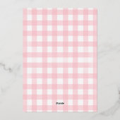 Pink Goldendoodle Puppy Dog Pawty 1st Birthday 箔招待状 (裏面)