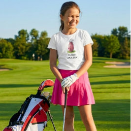 Pink Golf Bag Junior Youth Girl  Tシャツ