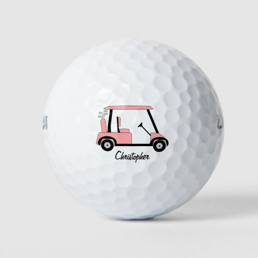 Pink Golf Buggy Design ゴルフボール (正面)