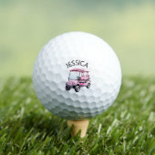 Pink Golf Cart with Name ゴルフボール (インサイチュ 木)