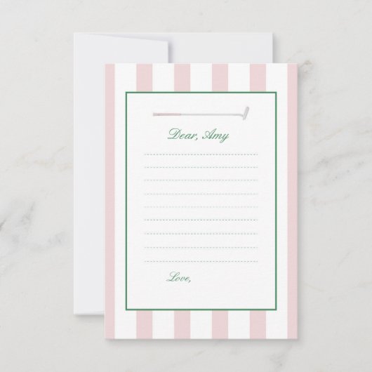 Pink Golf Time Capsule Birthday Cards 招待状 (正面)