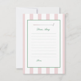 Pink Golf Time Capsule Birthday Cards 招待状