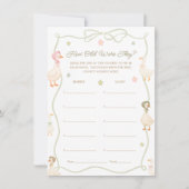 Pink Goose Baby Shower Age Guessing Game Card 招待状 (正面)