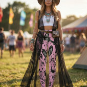 Pink Gothic Butterfly Spiderweb レギンス