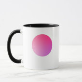 Pink Gradient Circle Vignette Abstract Design マグカップ (左)