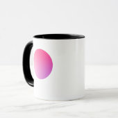 Pink Gradient Circle Vignette Abstract Design マグカップ (正面左)
