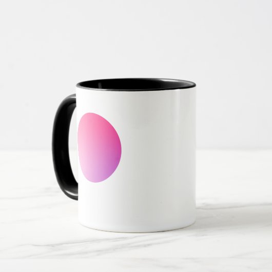 Pink Gradient Circle Vignette Abstract Design マグカップ (正面左)
