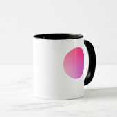 Pink Gradient Circle Vignette Abstract Design マグカップ (正面右)