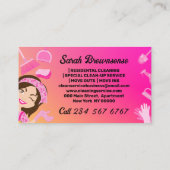 Pink Gradient Cleaning Service Janitorial 名刺 (裏面)