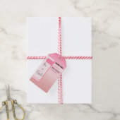 Pink Gradient Cute Eyeball Text Baby Shower ギフトタグ (より糸付き)