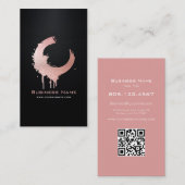 Pink Gradient Glitter Swirl • Custom Editable 名刺 (正面/裏面)