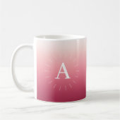 Pink Gradient Initials Mug コーヒーマグカップ (左)