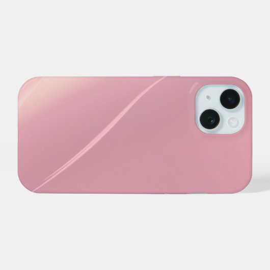 Pink Gradient Phone Case - Soft Abstract Minimal iPhone 15ケース (裏面横)