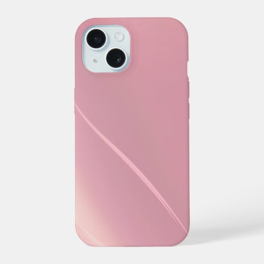 Pink Gradient Phone Case - Soft Abstract Minimal iPhone 15ケース (裏面)