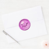 Pink Graduation Cap Wax Seal ラウンドシール (封筒)