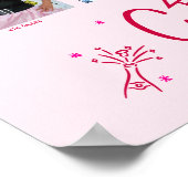 Pink Graduation K–12 Photo Collage Red Doodles Fun ポスター (角)