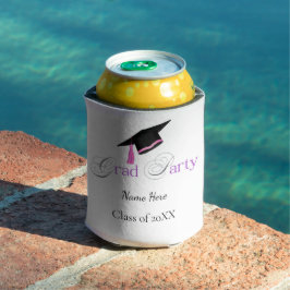 Pink Graduation Party with Custom Name and Class 缶クーラー