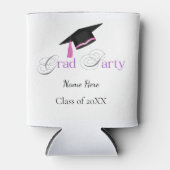 Pink Graduation Party with Custom Name and Class 缶クーラー (正面)