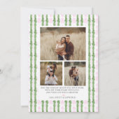 Pink Grandmillennial Photo Christmas Card 招待状 (裏面)