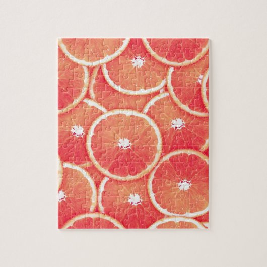 Pink grapefruit slices ジグソーパズル (縦)