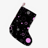 Pink Gray abstract seamless pattern with circles. スモールクリスマスストッキング (正面 (吊り時))