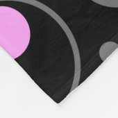 Pink Gray abstract seamless pattern with circles. フリースブランケット (角)