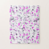 Pink Gray and White Soft Marble Pattern ジグソーパズル (縦)