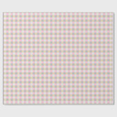 Pink Gray And Yellow Gingham  ラッピングペーパー (フラット)