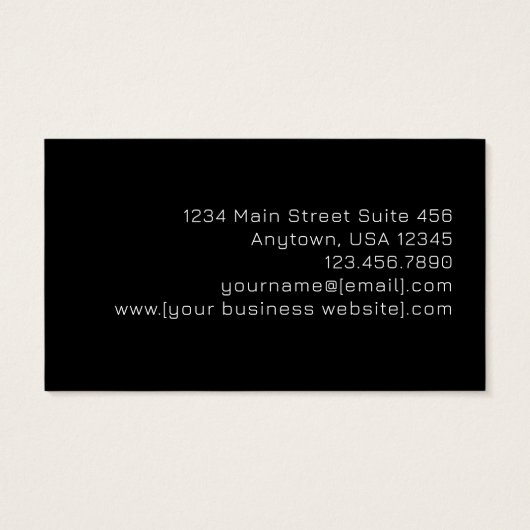 Pink Gray Black Monogram Modern Business Cards (裏面)